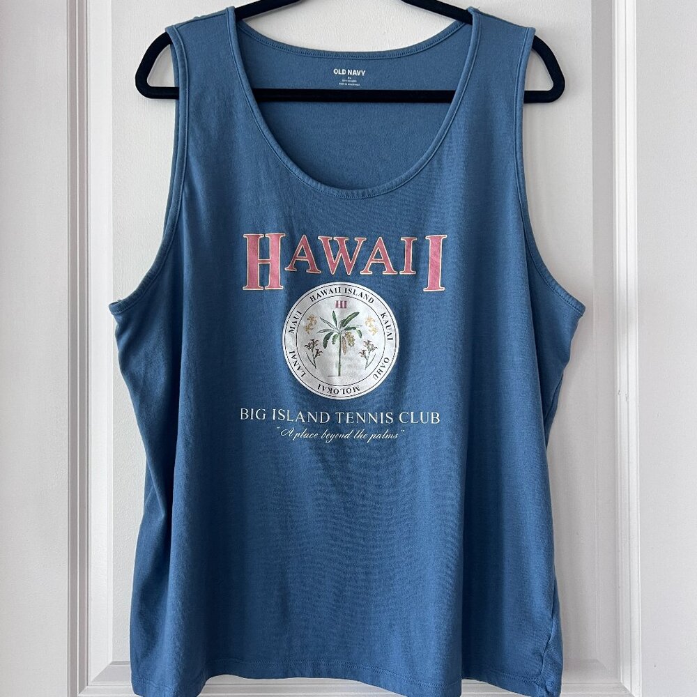 Mens Beach Tank, Hawaii Shirt, Old Navy Tropical Vacation Sleeveless Shirt